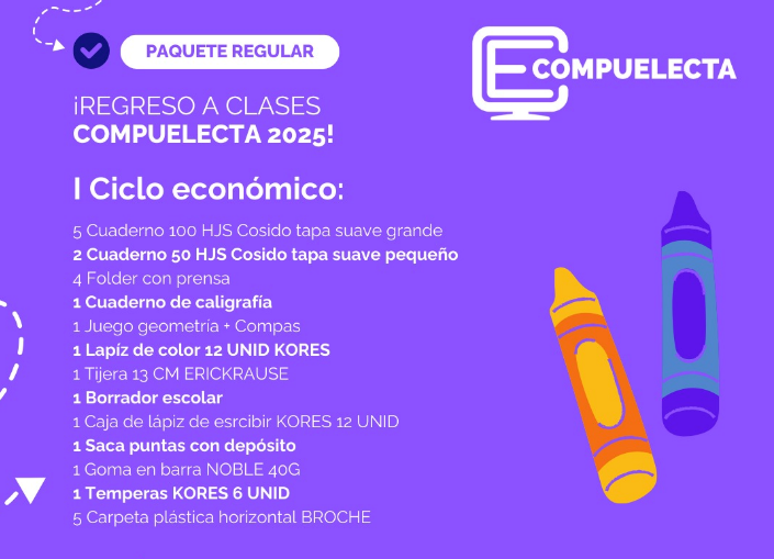 PAQUETE ESCOLAR PRIMER CICLO ECONOMICO