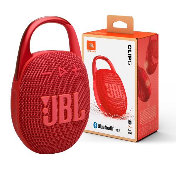 PARLANTE P BLUETOOTH JBL CLIP 5 ROJO