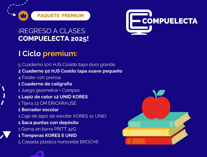 PAQUETE ESCOLAR PRIMER CICLO PREMIUM