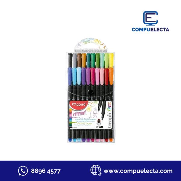 MARCADOR MAPED PUNTA FINA GRAPH PEPS ESTUCHE 20U
