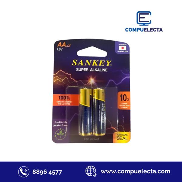 BATERIA SANKEY ALCALINA AA 1.5V ECO 2PK
