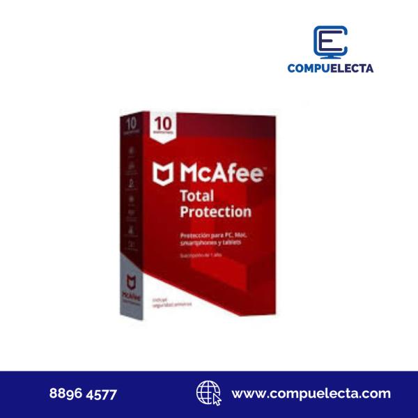LICENCIA ANTIVIRUS MCAFEE TOTAL 10 DISPOSITIVO 1A&Ntilde;O