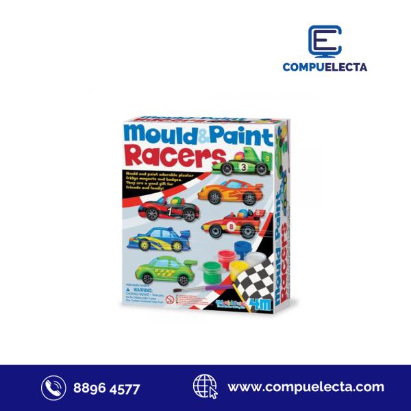 JUEGO  CARROS DE CARRERAS YESO 4M 03544