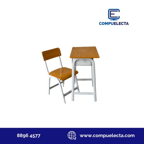 PUPITRE ESCOLAR METALICO CON PLYWOOD