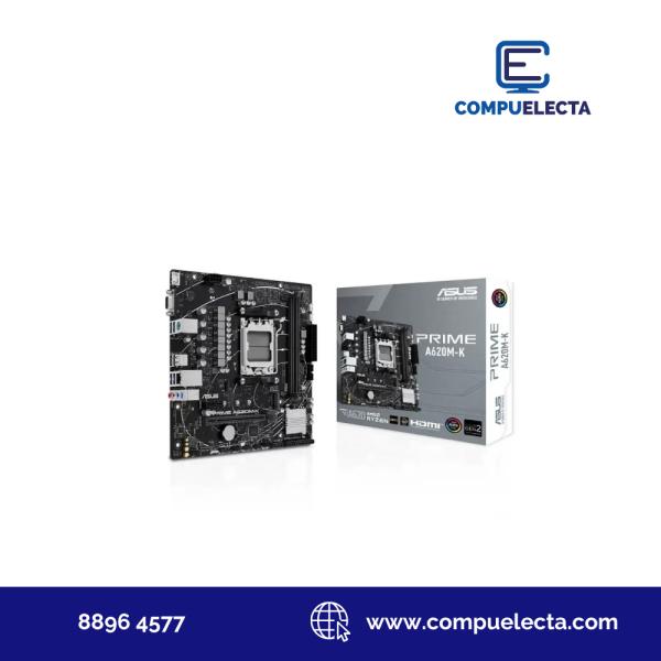 TARJETA MADRE ASUS PRIME A620M-K AM5 MICRO-ATX DDR5 90MB1F40-M0EAY0 NEGRO
