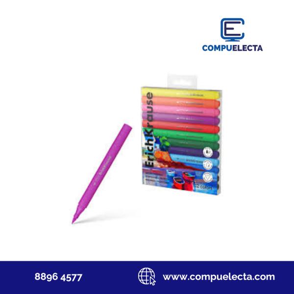 MARCADOR ACRILICOS COLORES ERICH KRAUSE 61840 12U