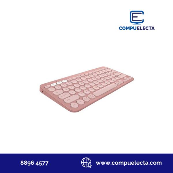 TECLADO BLUETOOTH LOGITECH PEBBLE 2 K380S ROSADO