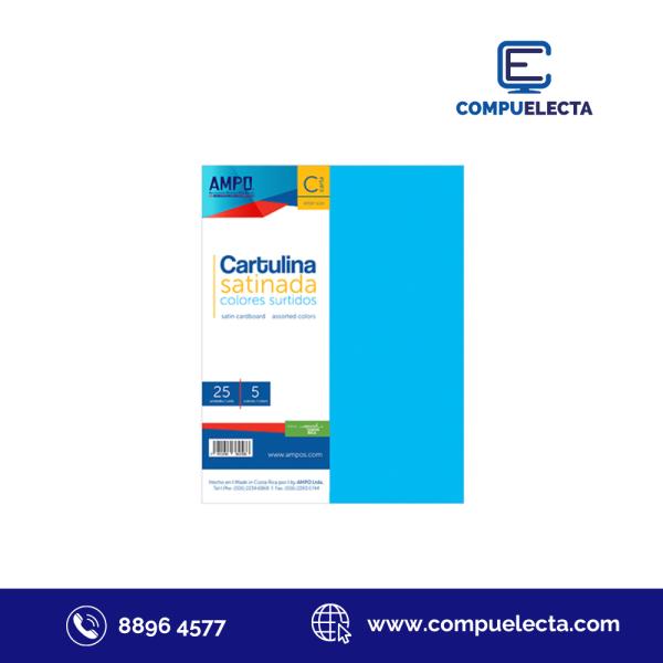 CARTULINA CARTA SATINADA COLORES 25U