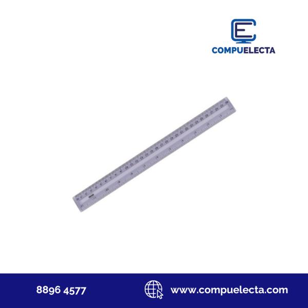 REGLA PLASTICA AHUMADA DE 30 CM CENTRUM