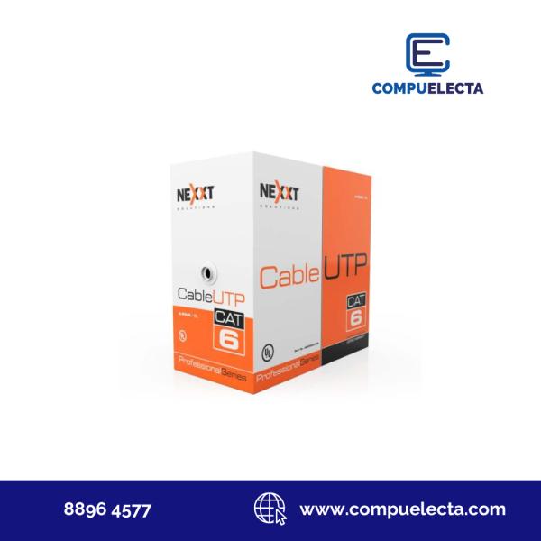 CAJA CABLE CAT6 UTP NEXXT 4P 24AWG 305M GRIS