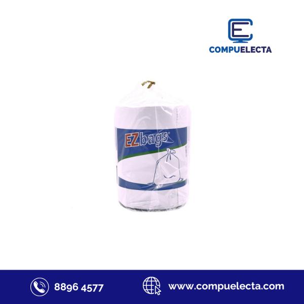 BOLSA PARA BASURA EZBAGS BLANCA ROLLO PEQUE&Ntilde;A 100UND