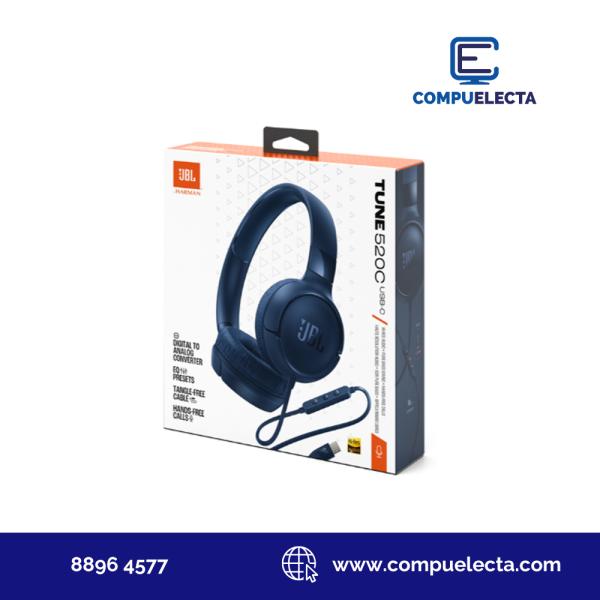 AUDIFONO HEADPHONE JBL TUNE 520C AZUL AL&Aacute;MBRICO