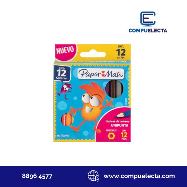LAPIZ DE COLOR PAPER MATE 12U LARGO 1667609