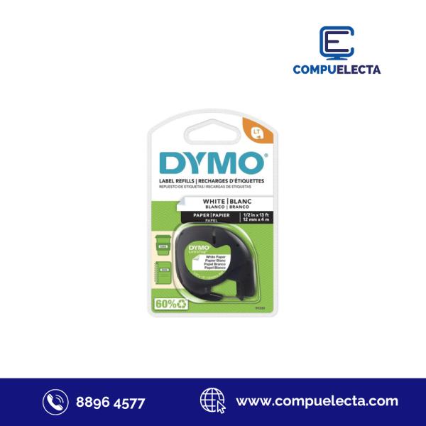 CINTA LETRATAG TRANSPARENTE DYMO #16952 12MMX4M