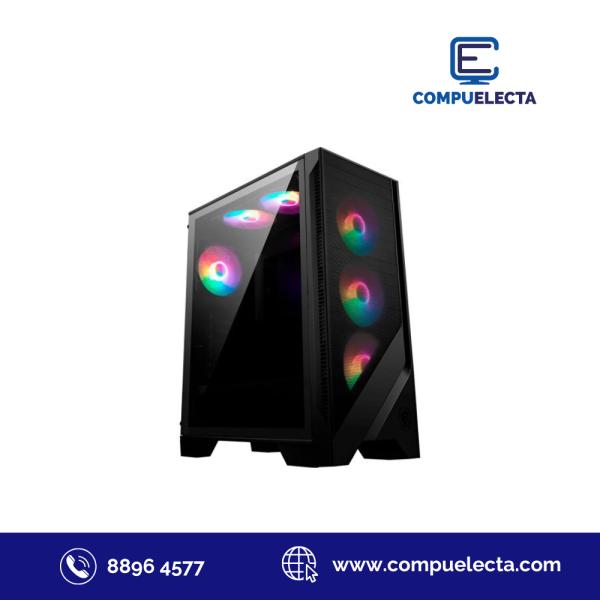CASE GAMING RGB EAGLE WARRIOR CG08Q3 VENTILADORES 3 DE 120MM VIDRIO LATERAL Y MALLA NEGRO