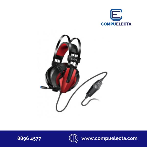AUDIFONO HEADPHONES GAMER GENIUS HS-G710V C/CABLE USB NEGRO/ROJO