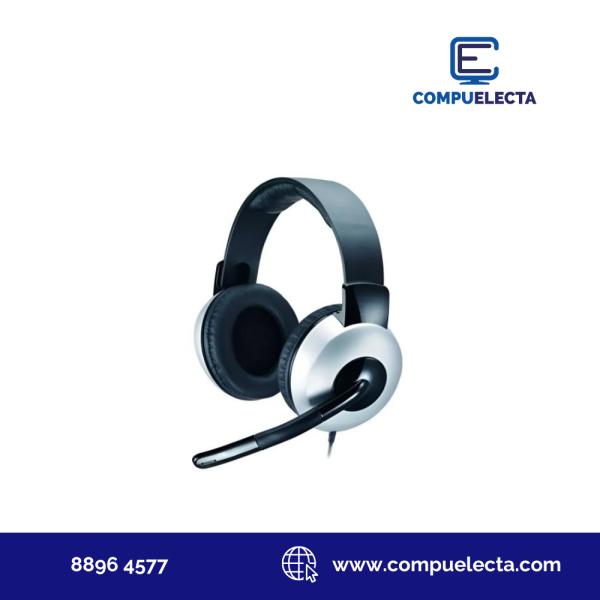 AUDIFONO HEADPHONES GAMER GENIUS HS-05A C/CABLE 3.5MM PLATEADO
