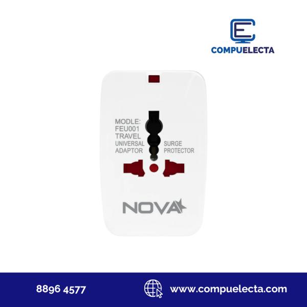 ADAPTADOR UNIVERSAL  NOVA FEU001 PARA VIAJES BLANCO