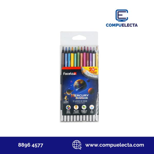 MARCADORES FACELA COLORES METALICOS MERCURY 12U PT94053