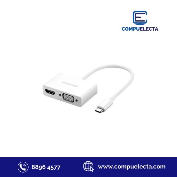 ADAPTADOR CONVERTIDOR TIPO-C A HDMI + VGA UGREEN 30843