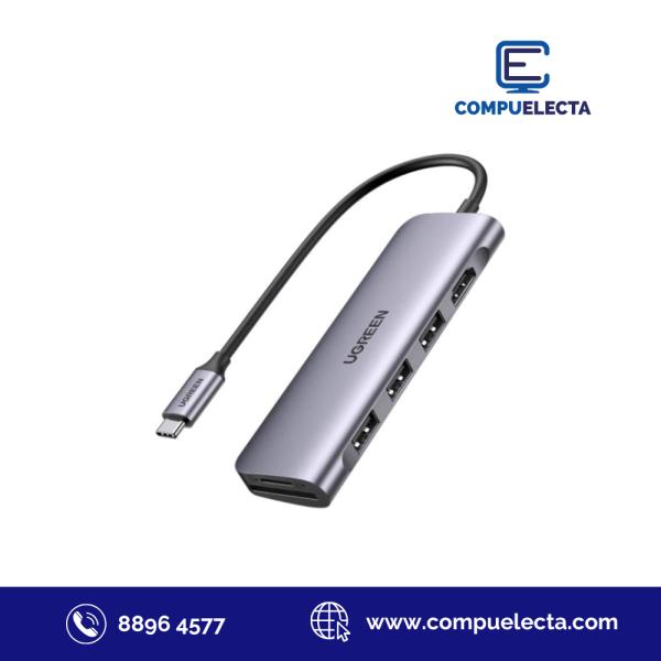 HUB TIPO C MULTI UGREEN CM511 6 EN 1 USB-C / USB-A/ HDMI 35999