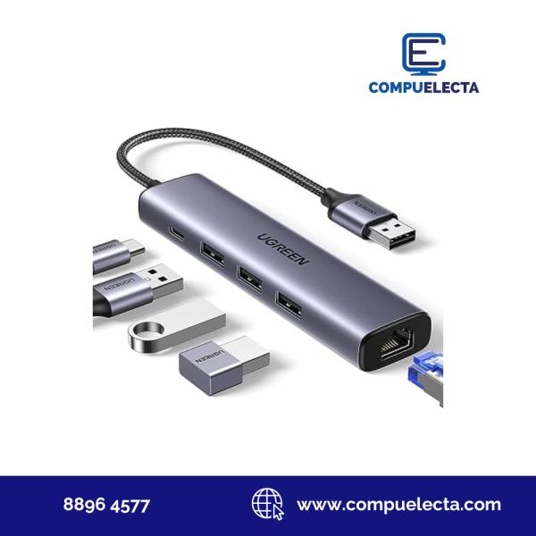HUB USB MULTI UGREEN 5 EN 1 USB TIPO C 50985