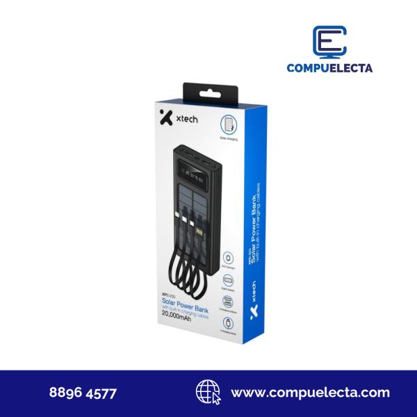 BATERIA EXTERNA SOLAR BANK POWER XTECH 20000MAH XPB-200