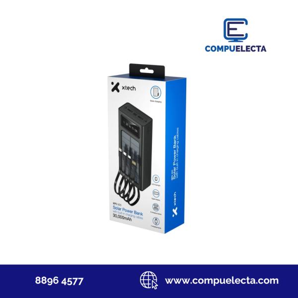 BATERIA EXTERNA SOLAR BANK POWER XTECH 30000MAH XPB-300