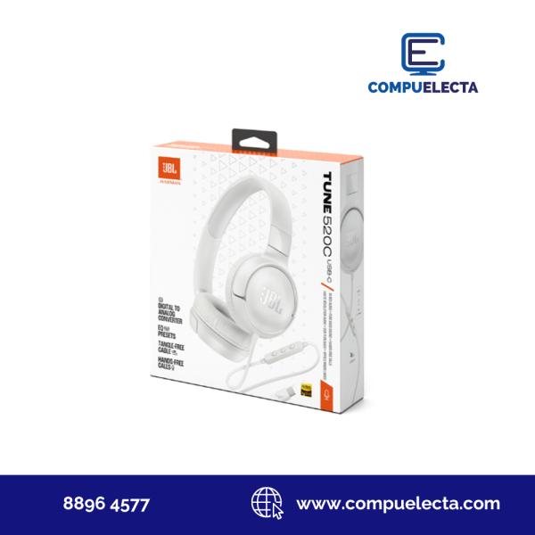 AUDIFONO HEADPHONE JBL TUNE 520C BLANCO AL&Aacute;MBRICO