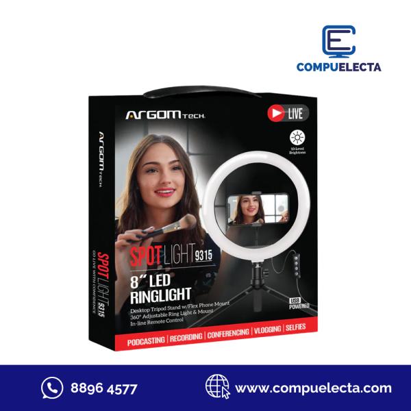 TRIPODE ARO DE LUZ LED ARGOM SPOTLIGHT PRO ARG-LP-9315BK