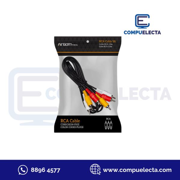 CABLE AUDIO RCA A RCA ARGOM 1.5 MTS ARG-CB-0089