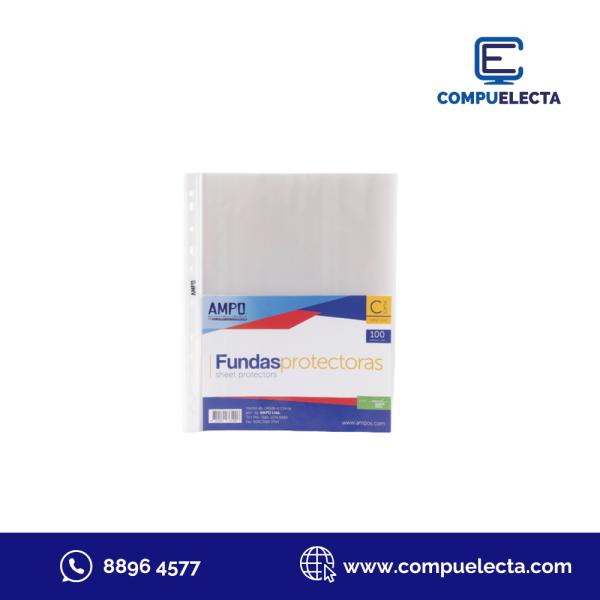 PROTECTOR DE HOJA LIGERO 100U AMPO BOLSA