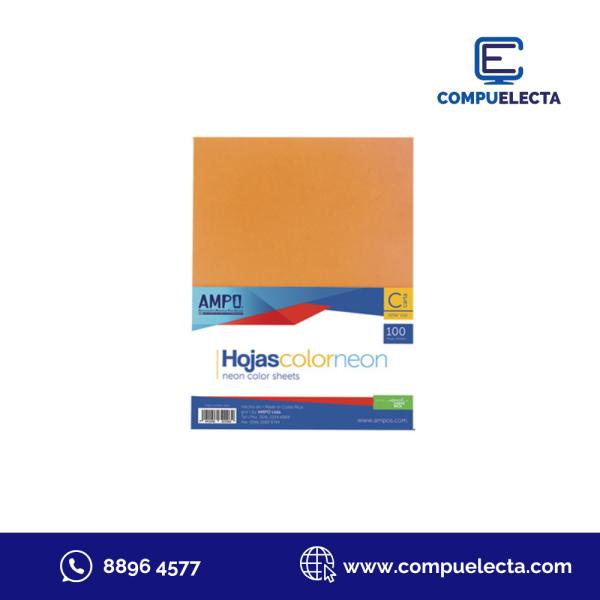 PAPEL COLORES NEON AMPO CARTA 100U