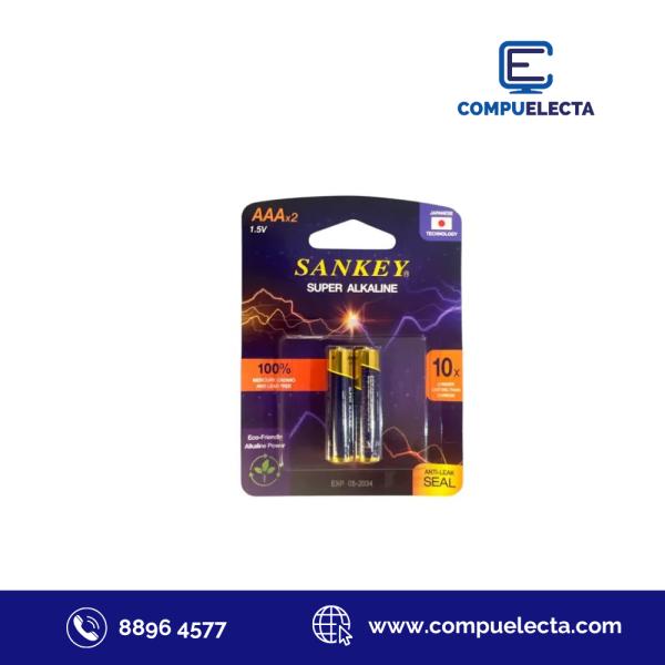 BATERIA SANKEY ALCALINA AAA 1.5V ECO 2PK