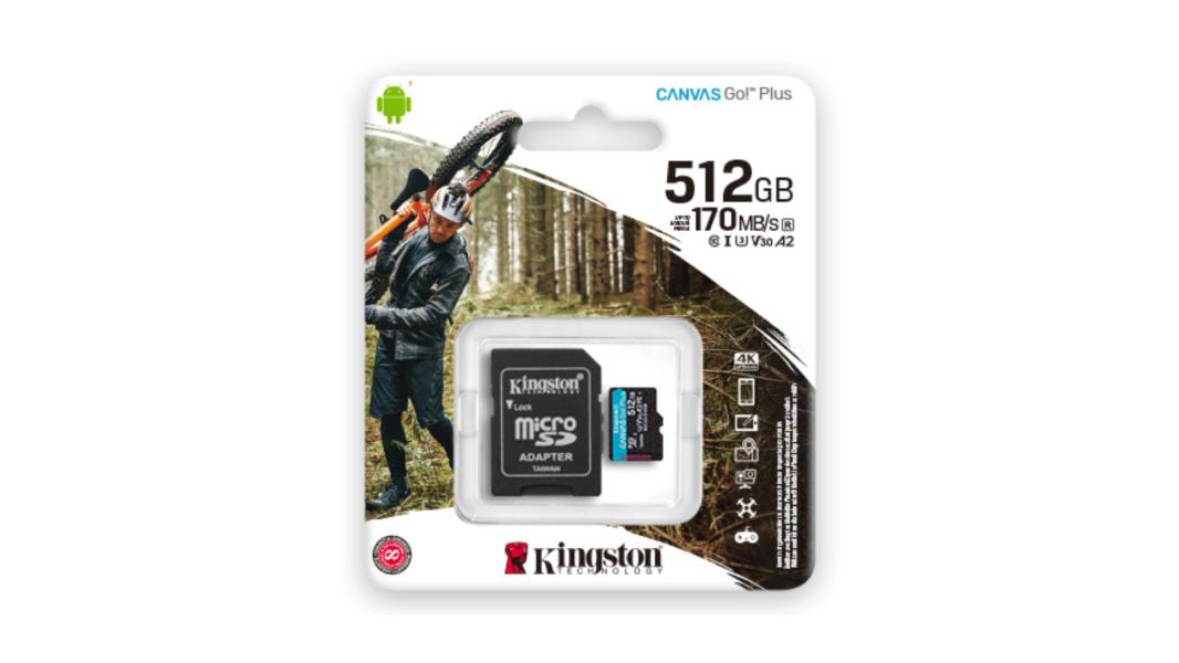 MEMORIA MICRO SD 512GB KINGSTON GO PLUS V30 CLASS10