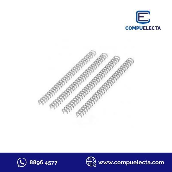 RESORTE METAL 3:1 90H 7/16 #7 CARTA NEGRO CAJA 80