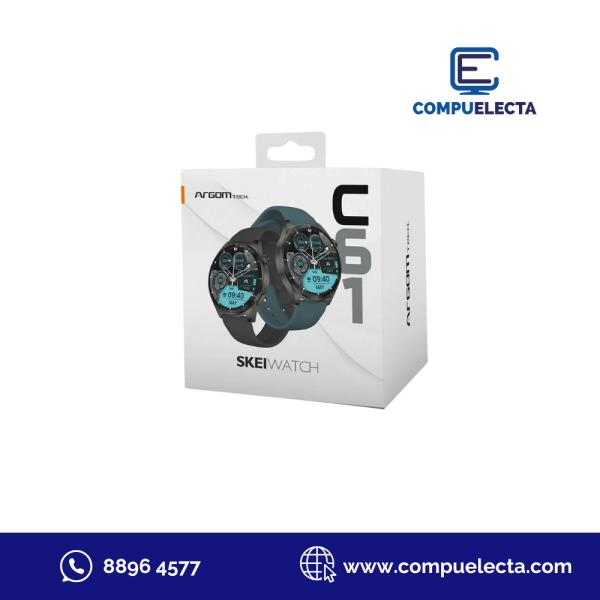SMART WATCH ARGOM SKEIWATCH C61 ARG-WT-6061BK NEGRO