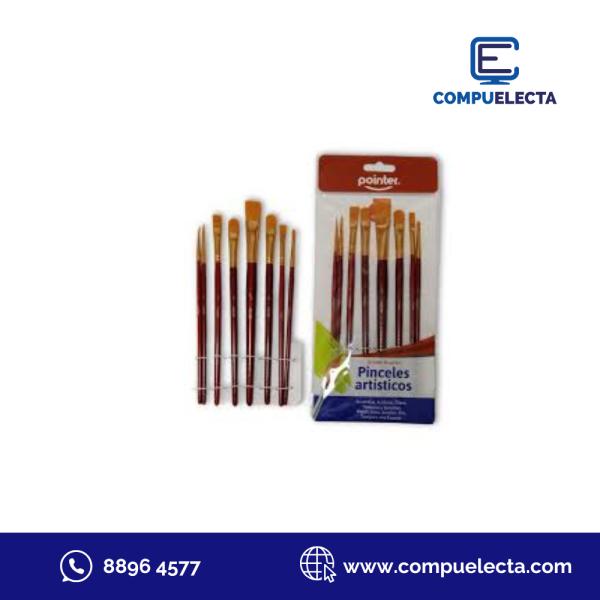 SET DE PINCELES X 8U POINTER (VINO)