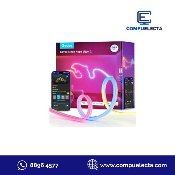 LUCES GOVEE H61D4 NEON ROPE LIGHT 2S 4METER NEGRO H61D4A11