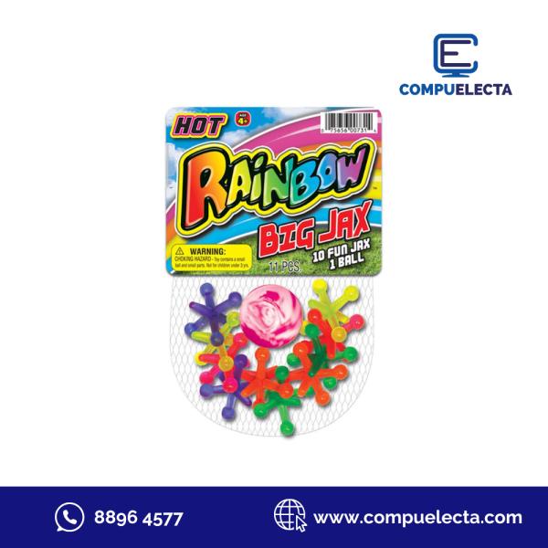 JUEGO JAXES DE GOMA ARCOIRIS 11PZS #731