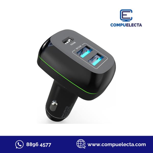CUBO CARRO USB+TIPO C 60W US-CC283
