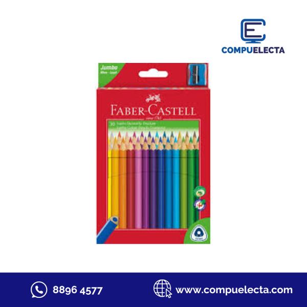 LAPIZ DE COLOR JUMBO TRIANGULAR FABER-CASTELL 30U 116530