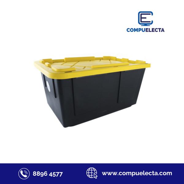 CAJA PLASTICAS NEGRA CON TAPA AMARILLA 102LT/27GL