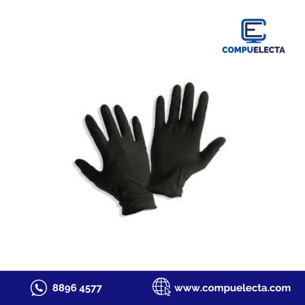 GUANTES  DE NITRILO NEGRO L CJ100