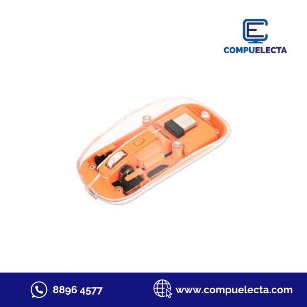 MOUSE MANHATTAN INALAMBRICO 190282 TRASPARENTE NARANJA
