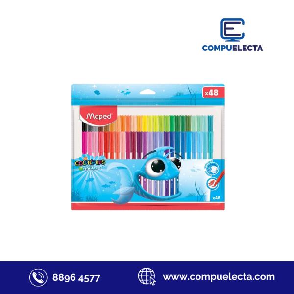 MARCADOR MAPED COLOR PEPS OCEAN 48U