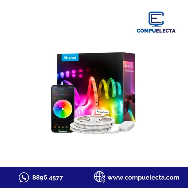 LUCES GOVEE H612A BASIC WIFI RGBIC + BLUETOOTH LED STRIP WITH PROTECTIVE COATING 5 METROS H612AAD110M
