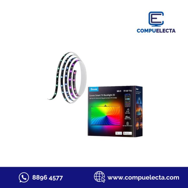LUCES PARA TV 75-85" GOVEE AJUSTABLE CAMBIO DE COLOR H6098AD2