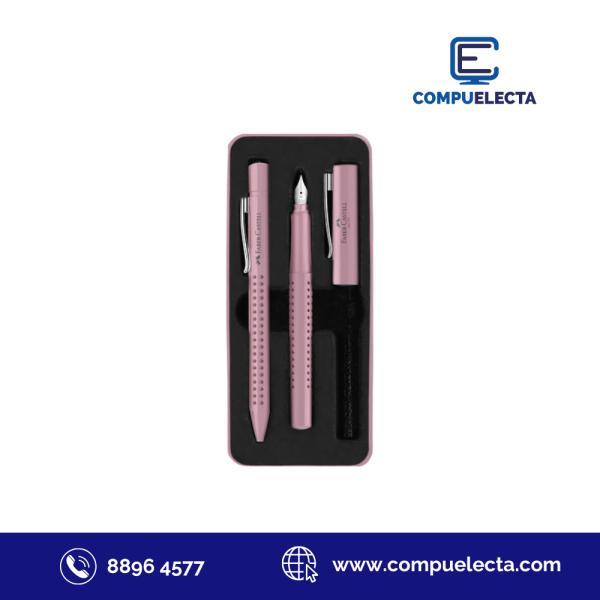 BOLIGRAFO SET DE REGALO FABER-CASTELL GRIP ORO ROSA 410507015399