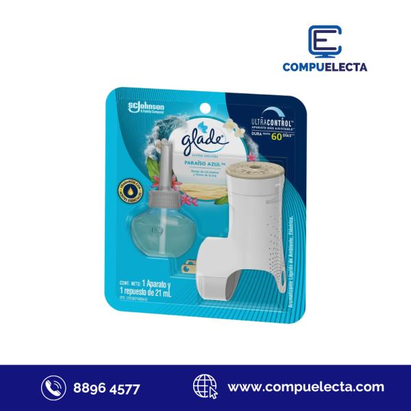 AROMATIZANTE GLADE APARATO Y 2 REPUESTOS PLUG-INS 21ML